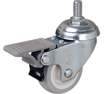 Колесо с кронштейном, резьбовым стержнем и тормозом EMES Арт. EP05ZKC75X25FM12