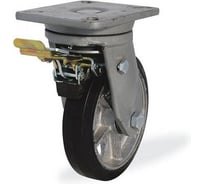 Большегрузная поворотная колесная опора КАМА с тормозом 5102-DYR-300-F09