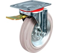 Колесо EMES с поворотной платформой и тормозом EM01SPRG200X50FFRONT