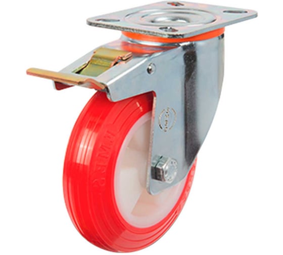 Колесо EMES с поворотной платформой и тормозом EM01ZKP150X40F