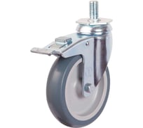 Колесо EMES с кронштейном. резьбовым стержнем и тормозом ER05MKT100X32FM12