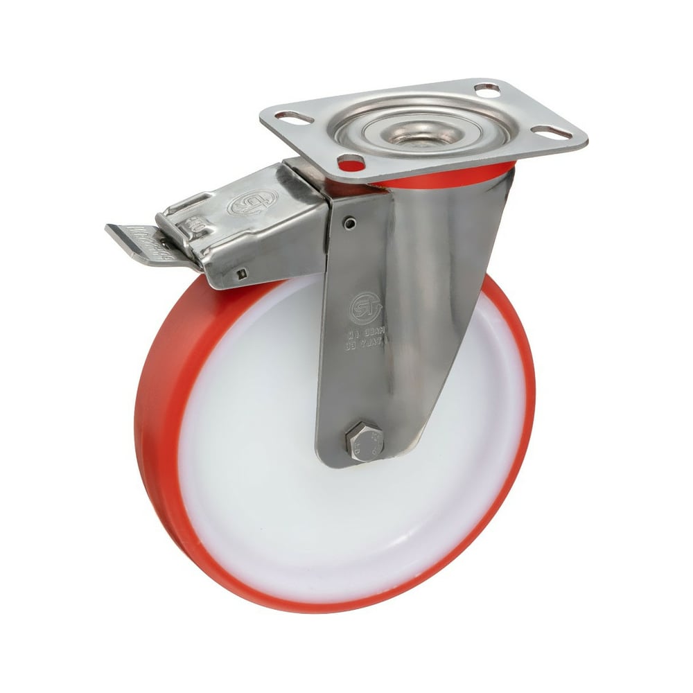 Колесо поворотное с тормозом (150 мм; 300 кг; термопластичный ...