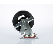 Колесо 160 мм большегрузное, поворотное обрезиненное с тормозом Caster SCdb63н