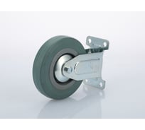 Колесо 125мм неповоротное, серая резина, платформенное крепление Caster FCg54