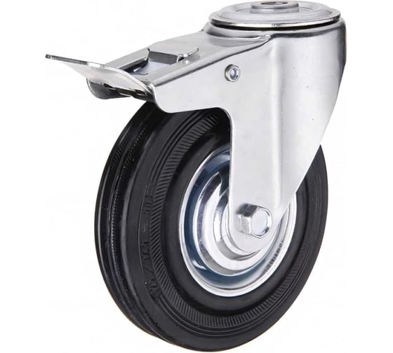 Ролик Сварком пром. 125мм поворот. под болт М12 с торм.SCHB55 (1 шт.) k00009116 1