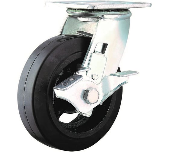 Ролик Сварком полиуретан. 150мм повор. с торм(б.г.) (1 шт.) k00006137 1