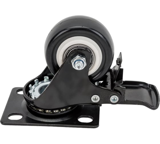 Колесо ООО ПКФ Сварком 50мм черная резина тормоз (1 шт.) k00008015 1