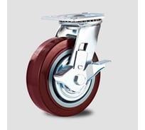 Колесо ООО ПКФ Сварком 50мм красный пласт. с тормозом (1 шт.) k00014708