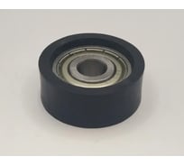 Ролик полипропиленовый РПА плоский Ф37x14,6 мм, (1 шт) подшипник 6200 2RS внутр. d 10 мм. РП-298-37/14,6-01