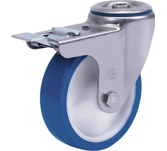 Поворотная колесная опора под болт c тормозом ALEX A-3300-PEUB-125-F18 1