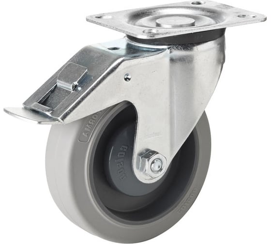 Поворотная колесная опора с площадкой с тормозом COLSON 3302-PF-100-F18 1