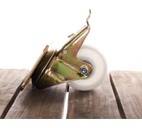 Большегрузная поворотная колесная опора с площадкой с тормозом KAMA K-4102-RPR-200-F18