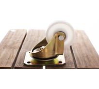 Большегрузная поворотная колесная опора с площадкой KAMA K-4102-RPR-125