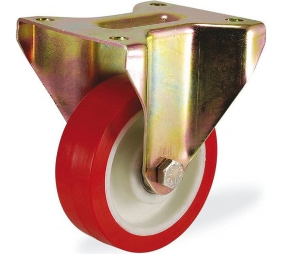 Большегрузная неповоротная колесная опора с площадкой KAMA K-4107-PUR-200 1