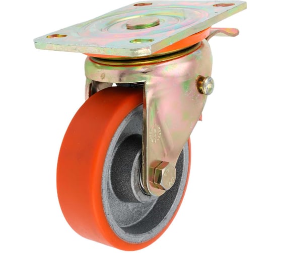 Колесо с поворотной платформой и тормозом EMES 2 штуки ED01VBP125X40F.2 1