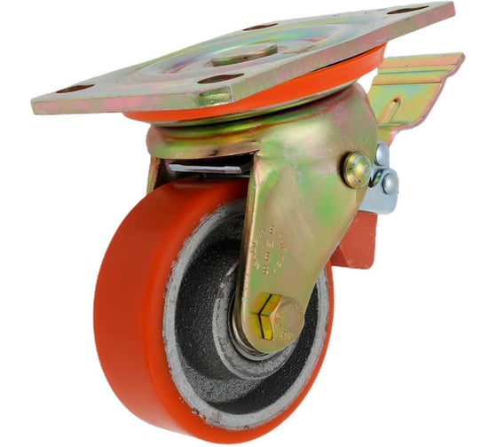 Колесо с поворотной платформой и тормозом EMES 4 штуки ED01VBP100X35F.4 1