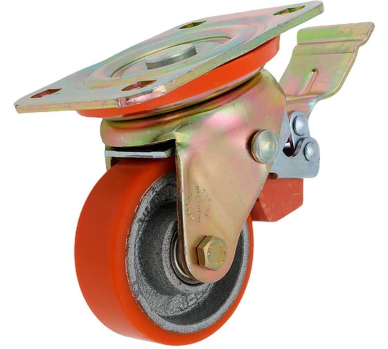 Колесо с поворотной платформой и тормозом EMES 2 штуки ED01VBP80X30F.2 1