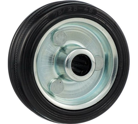 Колесо (75 мм; 50 кг; резина/металл; под ось 12 мм) Стелла-Техник 4000-75