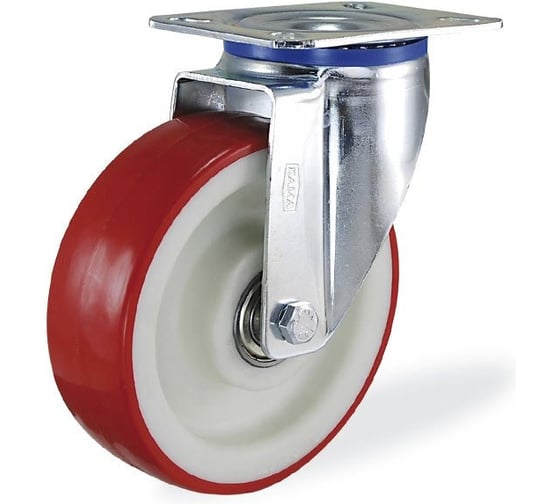 Поворотная колесная опора KAMA площадка,100 мм, 3202-PUR-100 1