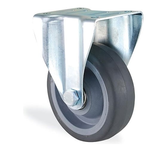 Неповоротная колесная опора KAMA 125 мм, 3807-CTR-125 1