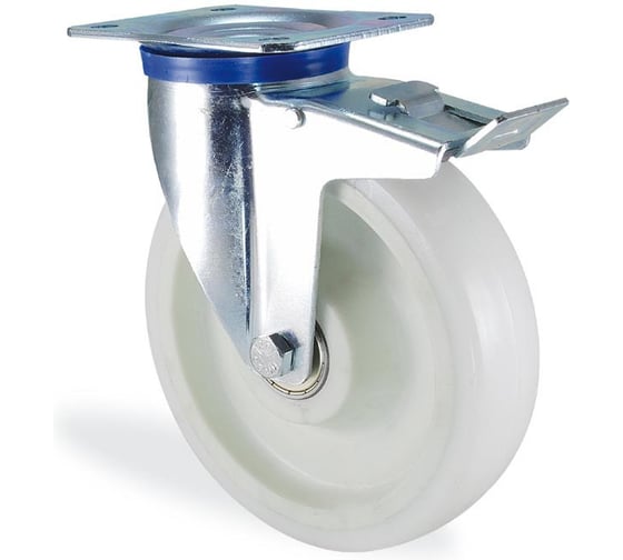 Поворотная колесная опора с тормозом KAMA 200 мм 3302-RPR-200-F18 1