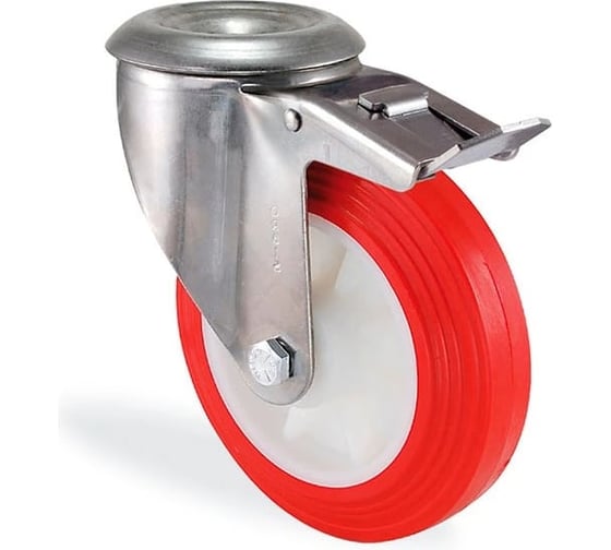 Поворотная колесная опора под болт KAMA из нержавеющей стали K-S-3300-PUB-100 1