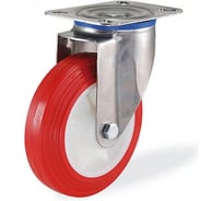 Поворотная колесная опора с тормозом KAMA из нержавеющей стали K-S-3302-PUB-150