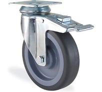 Поворотная колесная опора с тормозом KAMA 100 мм 2802-MTB-150-F18