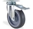 Поворотная колесная опора с тормозом KAMA 100 мм 2802-MTB-150-F18 1