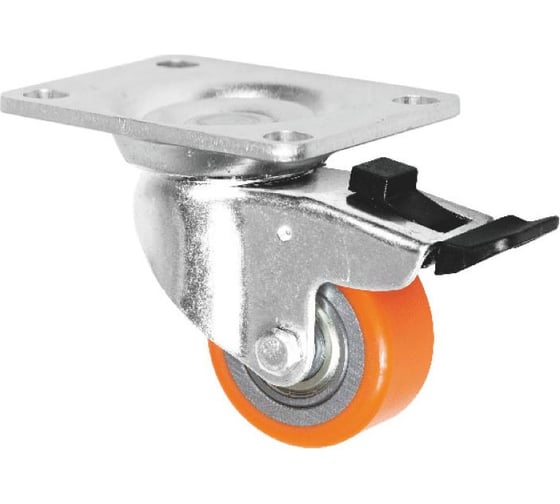 Колесная опора Inford аппаратная поворотная с тормозом и панелью усиленная E11 VIBE 050 SB4 1