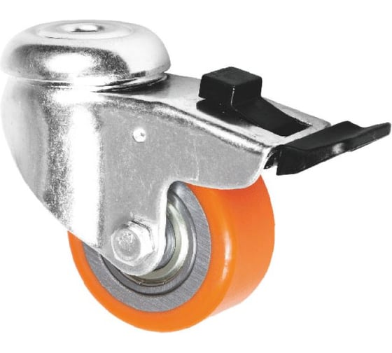 Колесная опора Inford аппаратная под болт с тормозом усиленная E11 VIBE 050 HB4 1