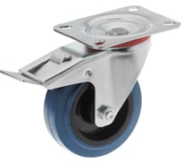 Колесо поворотное с тормозом (100 мм; 70 кг) платформенное крепление SCLb 42 А5 1000247
