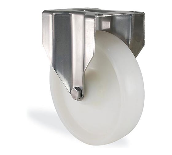 Неповоротная колесная опора с площадкой KAMA с тормозом из нержавеющей стали S-3207-RMB-150 1