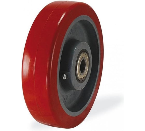 Большегрузное колесо с полиуретановой шинкой KAMA 160 мм, посадка на ось 20 мм, Колесо 160х50x20-KUR 1