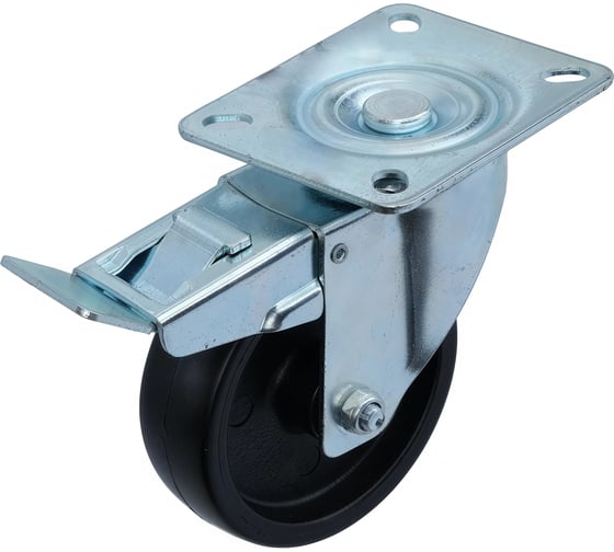 Термостойкое нейлоновое колесо поворотное с тормозом А5 SHTnb 100 100 мм, 110 кг, до 250 С 1009938 1