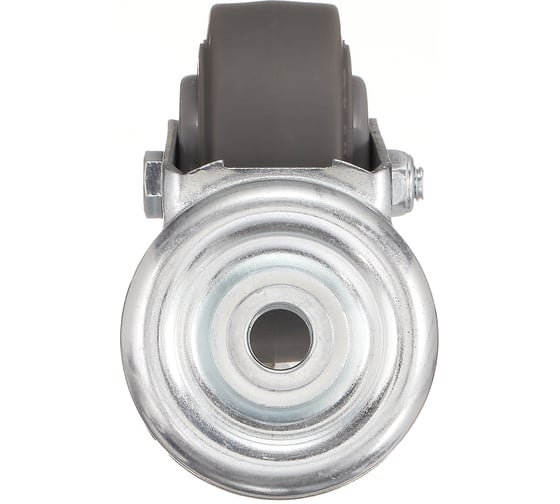 Колесо поворотное Стелла-техник 75мм, грузоподъемность 70кг, термопластичная серая резина, полипропилен N48075TPRD 1