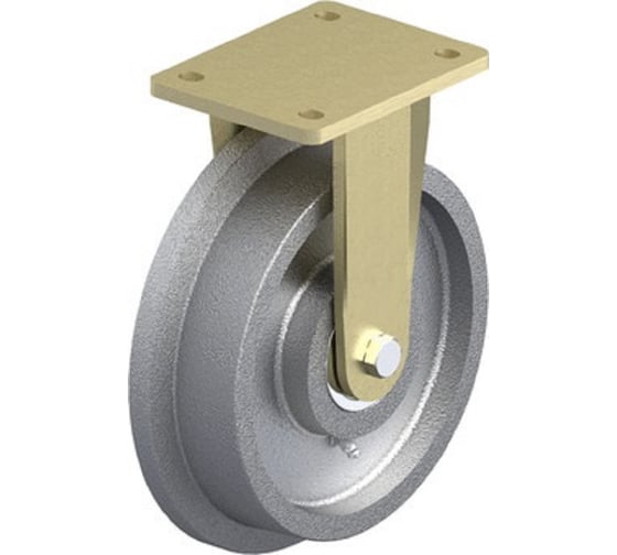 Большегрузное одноребордное колесо КубаньЛитМаш из чугуна со сварной стальной панелью тяжелой серии BS-SPK 150К 1