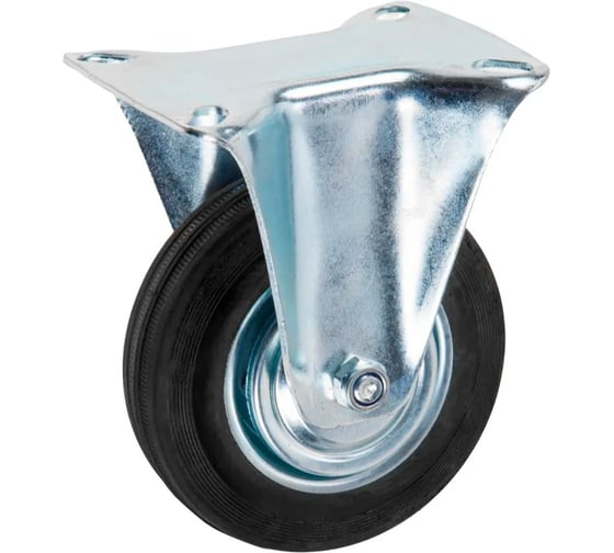 Опора колёсная STARFIX d-100мм неповоротная, резиновая SMF-76405-1 1