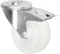 Колесная опора Inford поворотная под болт с тормозом нержавеющая E22 NNLM 125 HB3