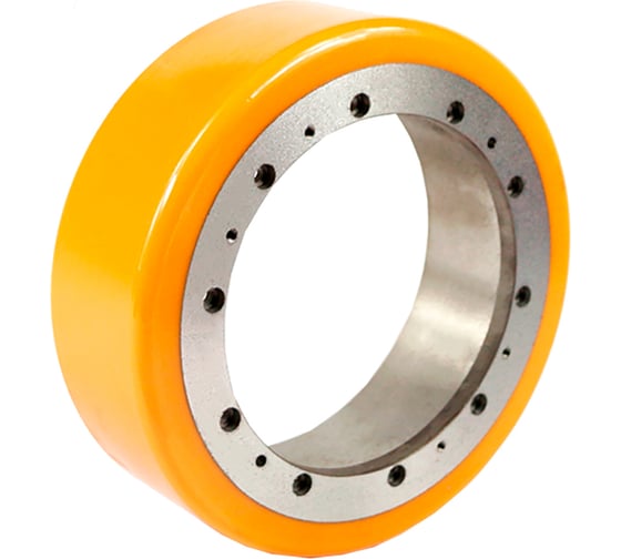 Ведущее колесо для штабелёра Stravitel 250*75 мм, бандажное, 10 отверстий (шинка полиуретан) 297540 1