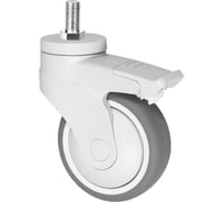 Колесная опора с резьбовым стержнем М10х25 и тормозом D13 Inford XPAE 075 TB4