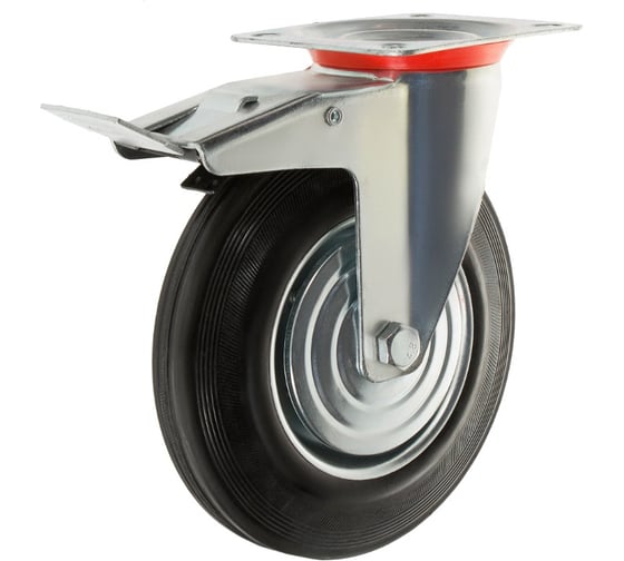 Промышленная поворотная колесная опора с тормозом Kolesa-opori SCb 80 ч.р. д200 SCb80 1