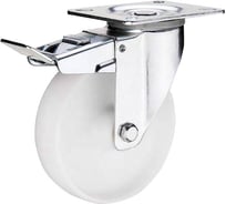 Поворотная колесная опора с тормозом Kolesa-opori SRCnb 63 нейлоновая, д150 SRCnb63