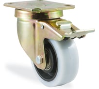 Поворотная колесная опора KAMA с тормозом 100 мм 4102-KPR-100-F18