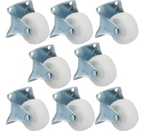 Набор колес Caster 38мм, полиамидные, неповоротные, 8шт 23038PF-Н