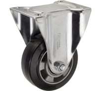 Колесо неповоротное Стелла-техник диаметр 125мм, грузоподъемность 230кг, эластичная резина, алюминий, 7202-125