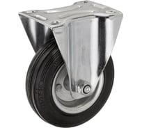 Колесо неповоротное Стелла-техник грузоподъемность 130кг, резина, усиленное, металл, 4102-125