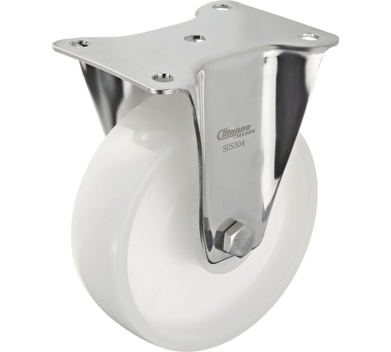 Колесо неповоротное Стелла-техник диаметр 160мм, грузоподъемность 400кг, полиамид, кронштейн из нержавеющей стали, 5902-150 1