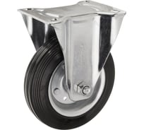 Колесо неповоротное Стелла-техник грузоподъемность 180кг, резина, усиленное, металл, 4102-160