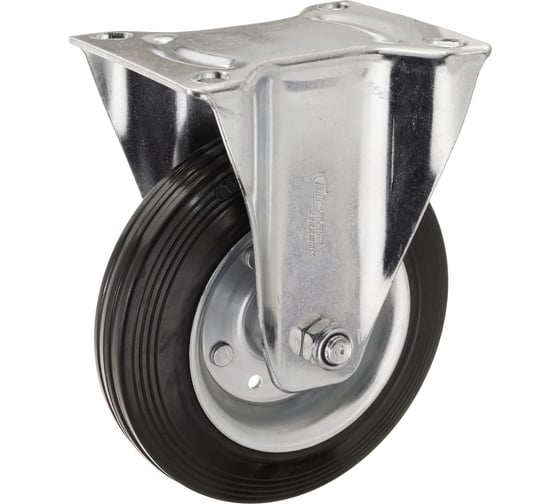 Колесо неповоротное Стелла-техник грузоподъемность 180кг, резина, усиленное, металл, 4102-160 1